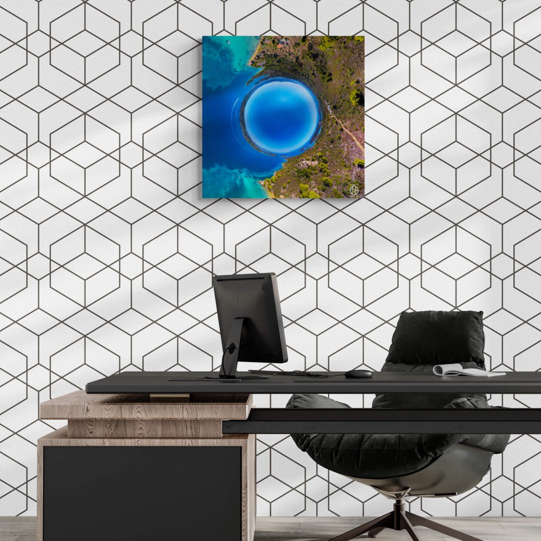 Office workspace with private beach 360° canvas — Diaporos Island, Chalkidiki